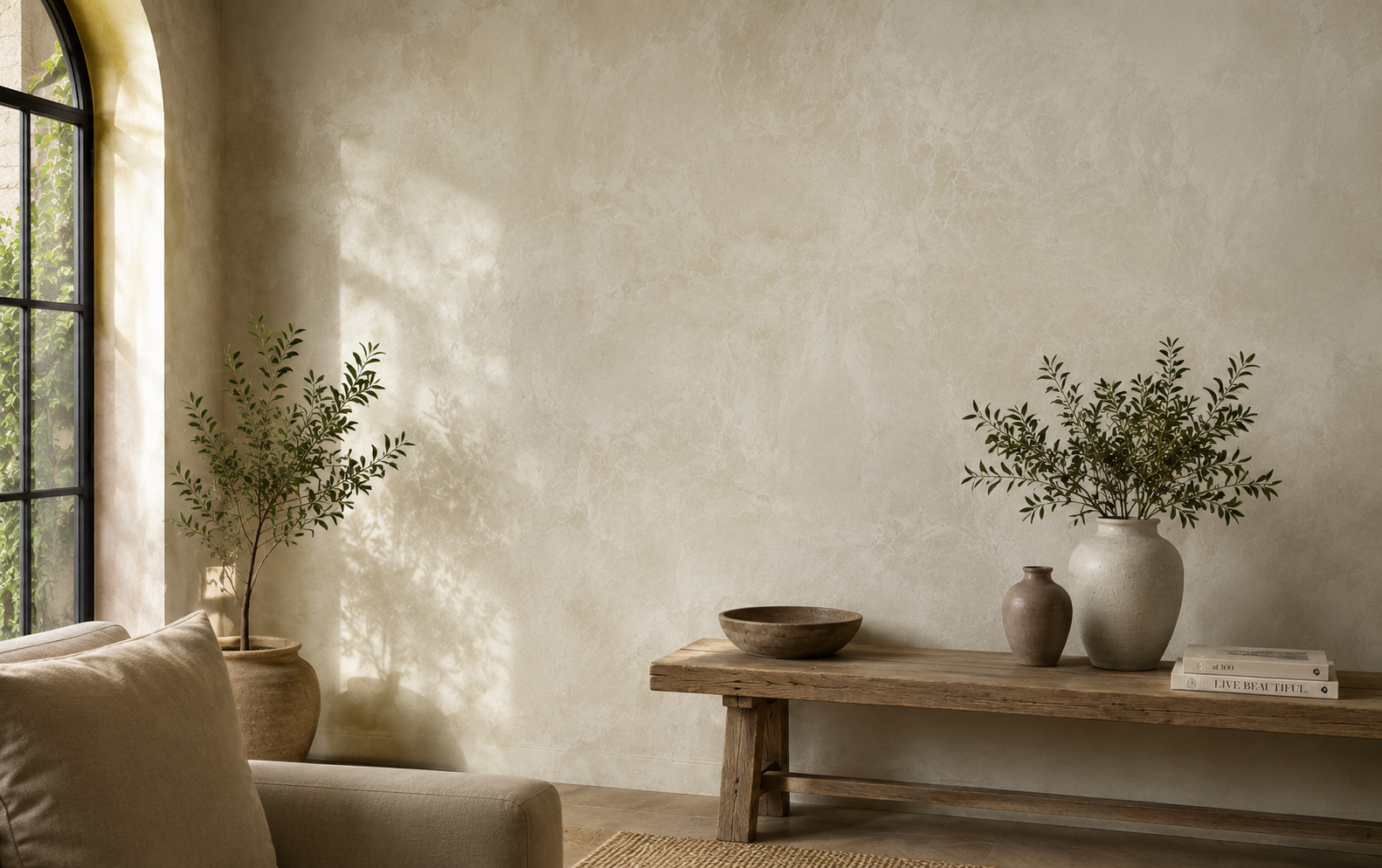 Limewash finish